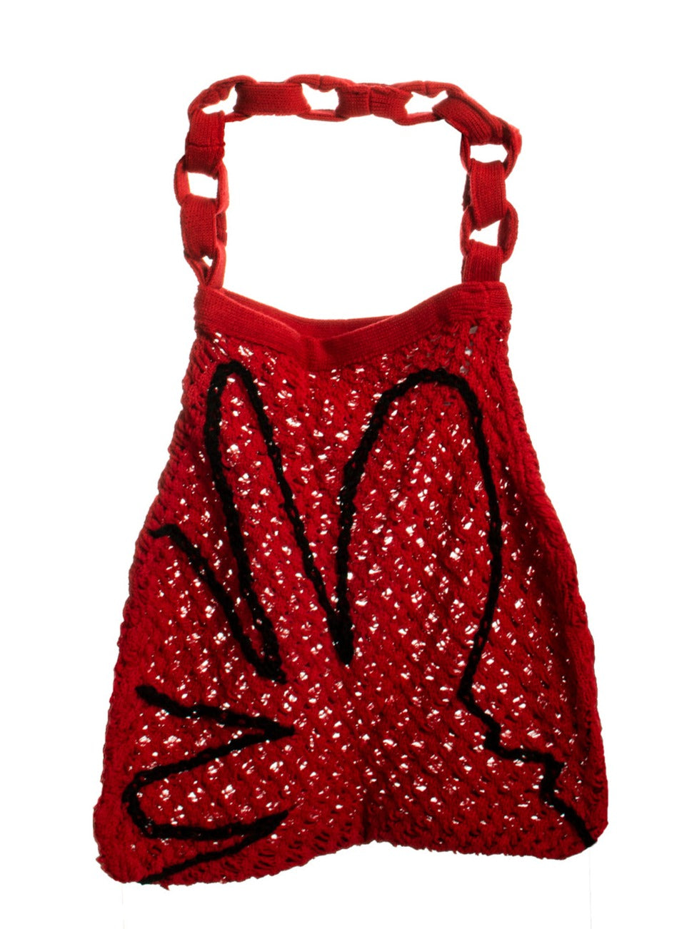 Tote Bag Knitted Red