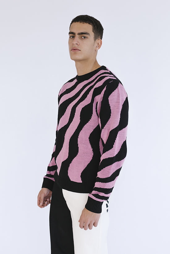 Pink Wave Sweater
