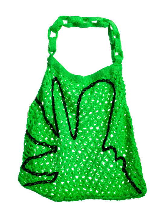 Tote Bag Knitted Green