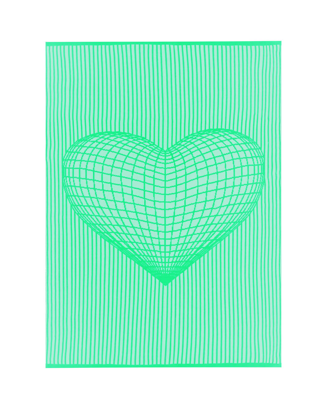 Matrix Green Heart Blanket